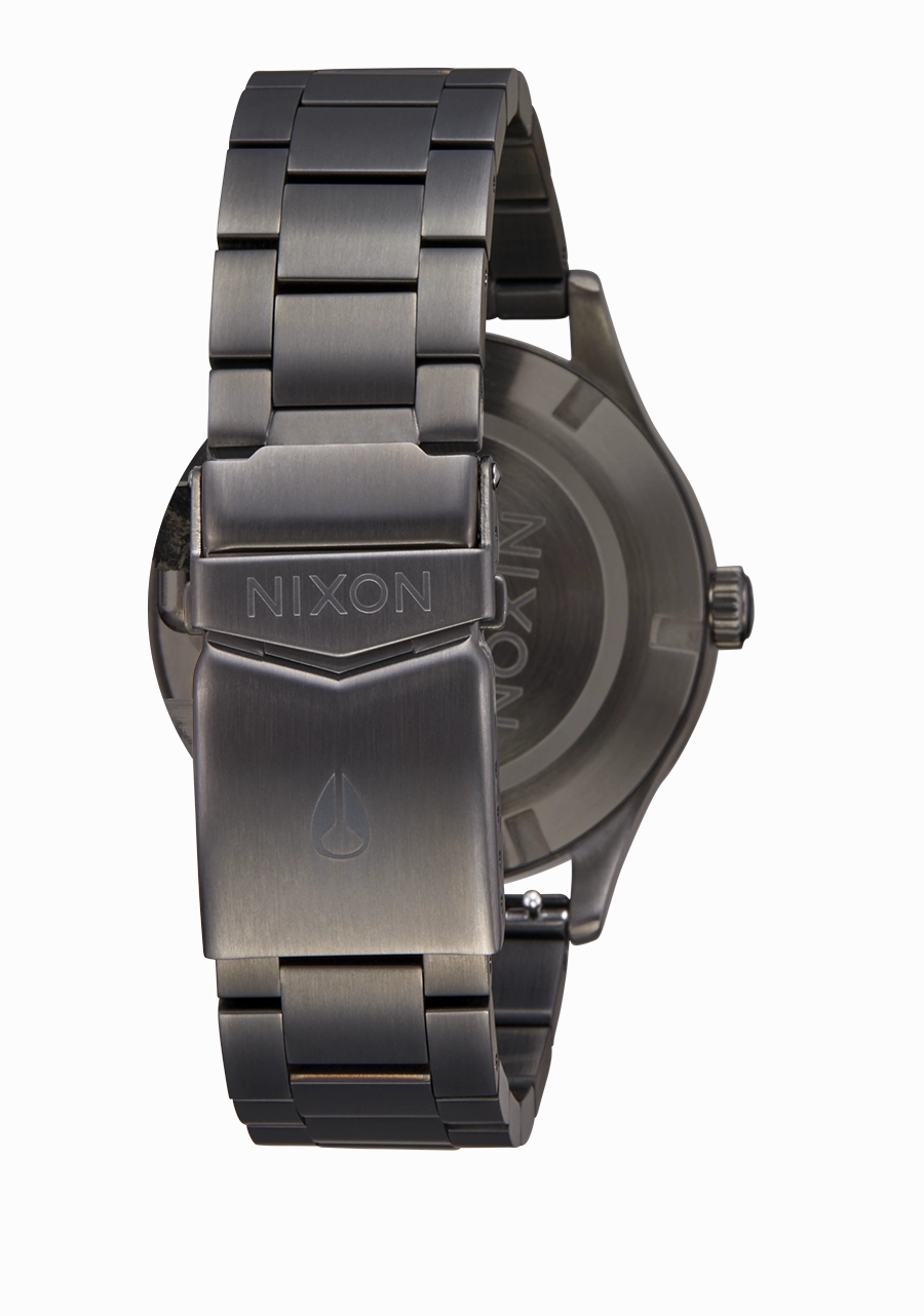 Nixon Sentry Solar Stainless Steel Gunmetal Dial Mens Watch A1346-131-00