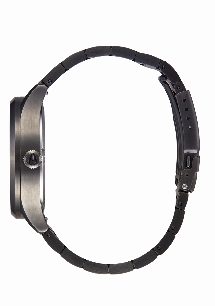 Nixon Sentry Solar Stainless Steel Gunmetal Dial Mens Watch A1346-131-00