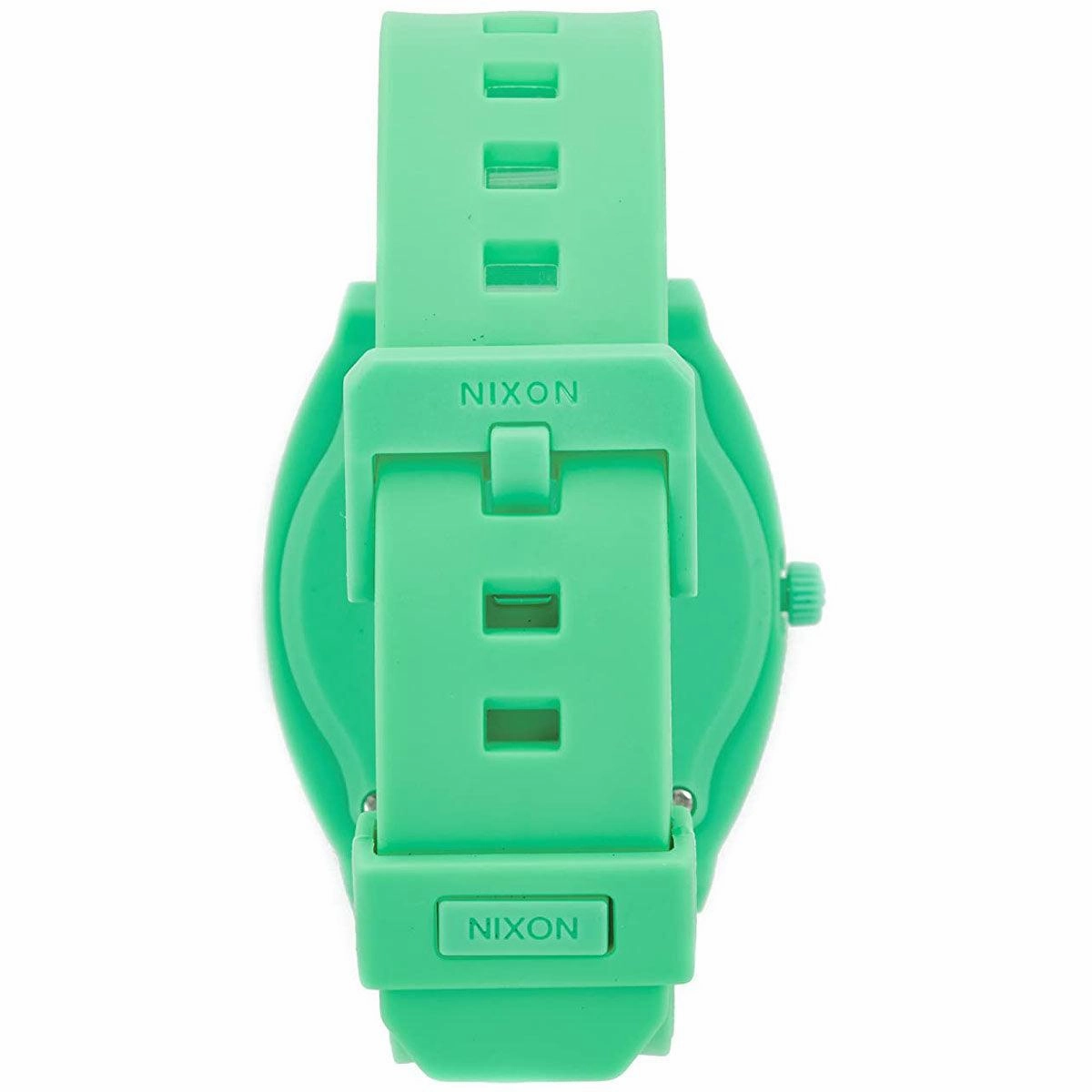 Nixon Unisex Japanese Quartz Watch - Time Teller P Green Dial Rubber Strap | A1192288