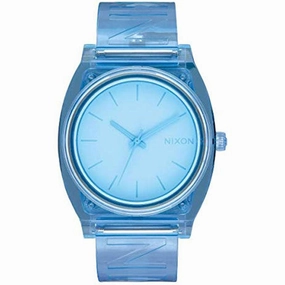 Nixon Unisex Japanese Quartz Watch - Time Teller P Transparent Blue Strap | A1193143