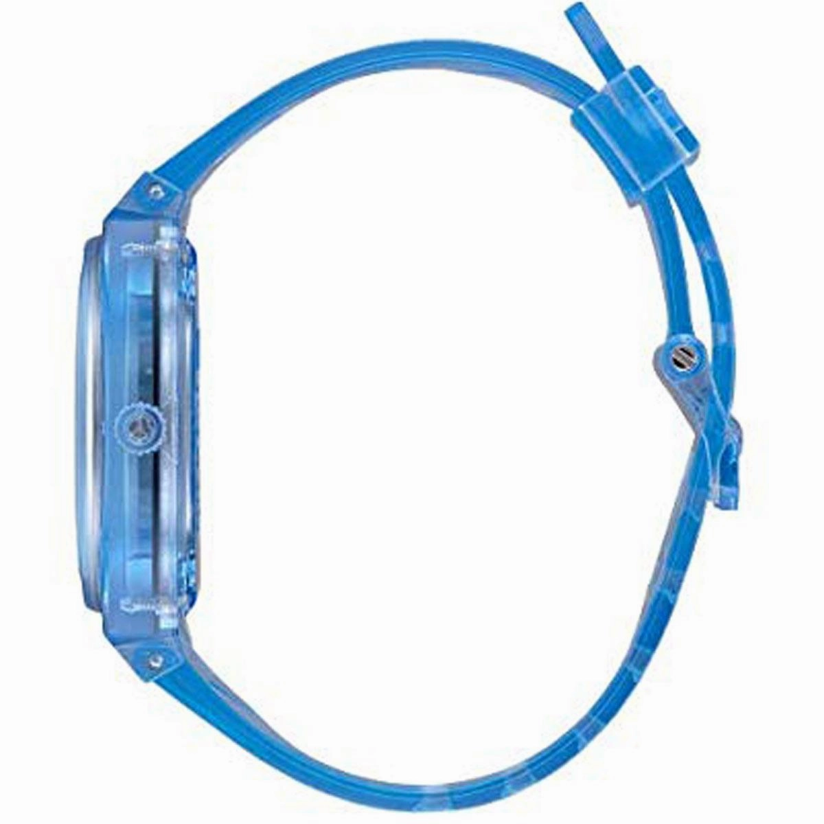 Nixon Unisex Japanese Quartz Watch - Time Teller P Transparent Blue Strap | A1193143