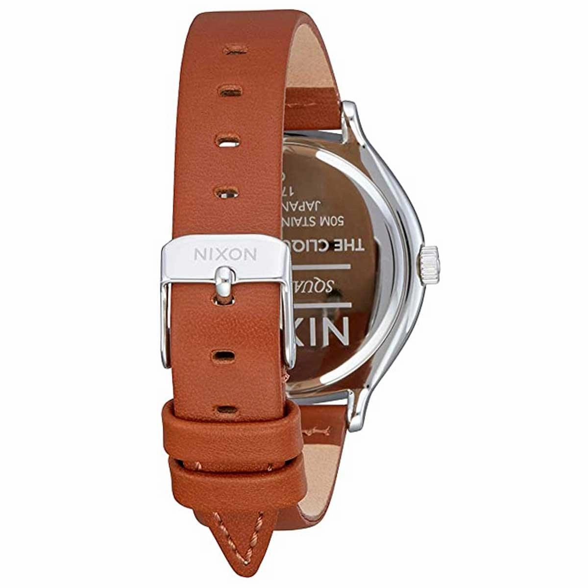 Nixon Women's Japanese Quartz Watch - The Clique White Dial Leather Strap | A12501113