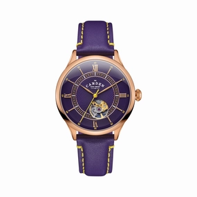 No.274 Open Heart Rose gold, purple and purple