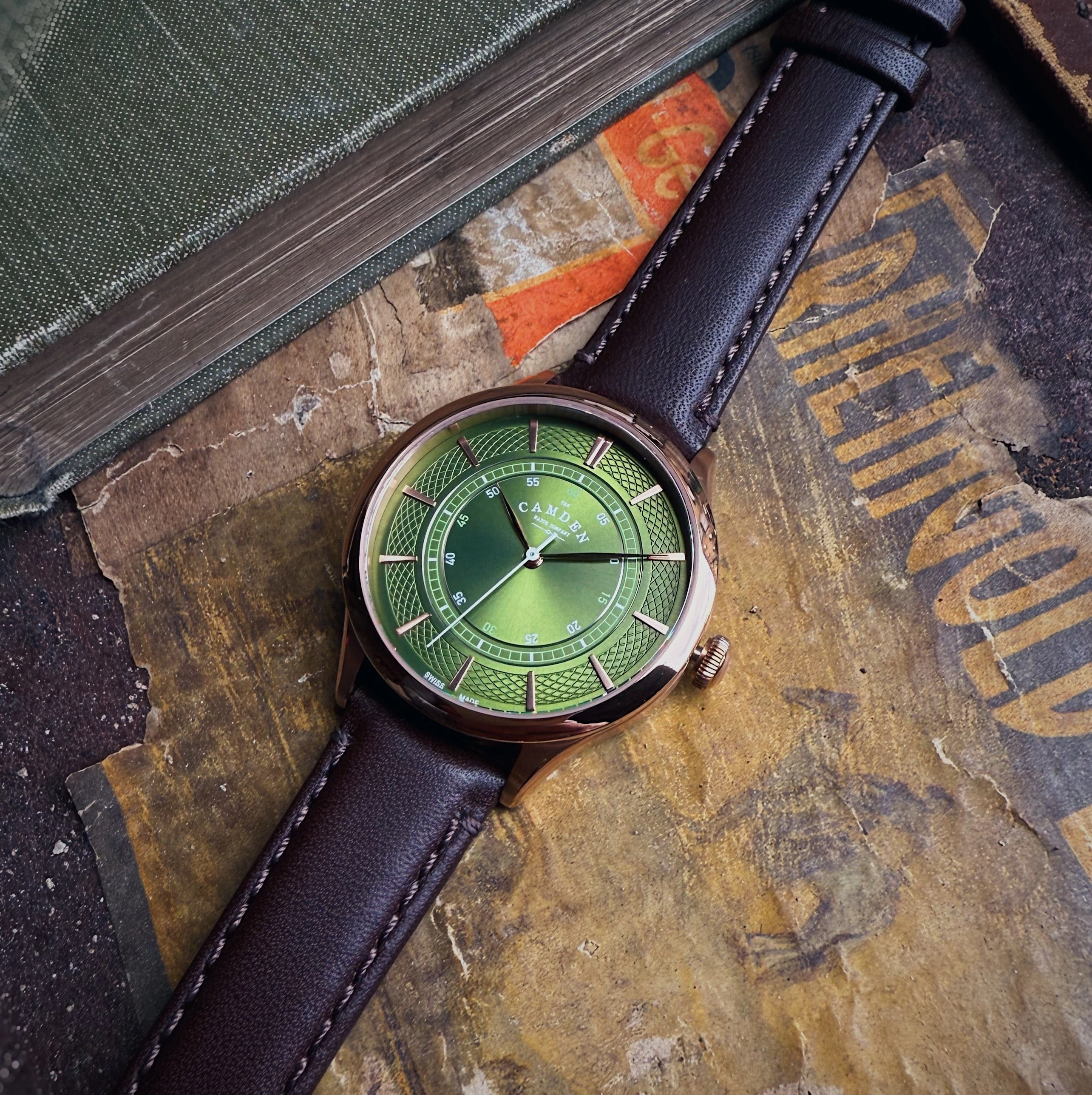 No.274 Rose gold, green and brown