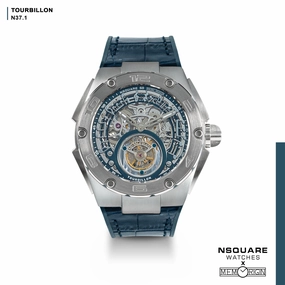 NSQUARE N37.1 Ronald Series-TOURBILLON Watch - 46mm  SS/Blue|N37.1 ?-??-??o?3????-????a46???3  ?????2