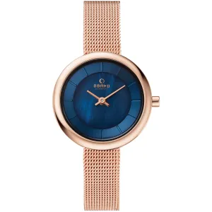 Obaku Women's Watch - Stille Blue Dial Plated Stainless Steel Bracelet | V146LXVLMV
