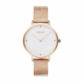 Obaku Figen Rose - MOP Dial Stainless Steel Ladies Watch V295LXVWHV