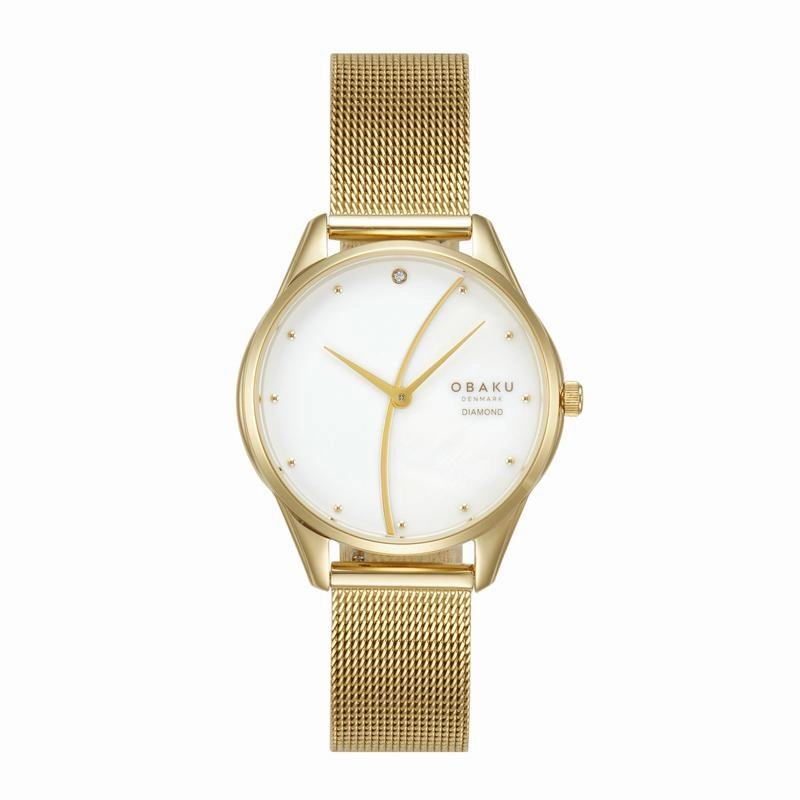 Obaku Smykke Maane Gold 32mm Watch - V297LXGXMG-DWW