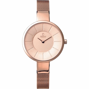 Obaku Women's Denmark Rose gold Dial Watch