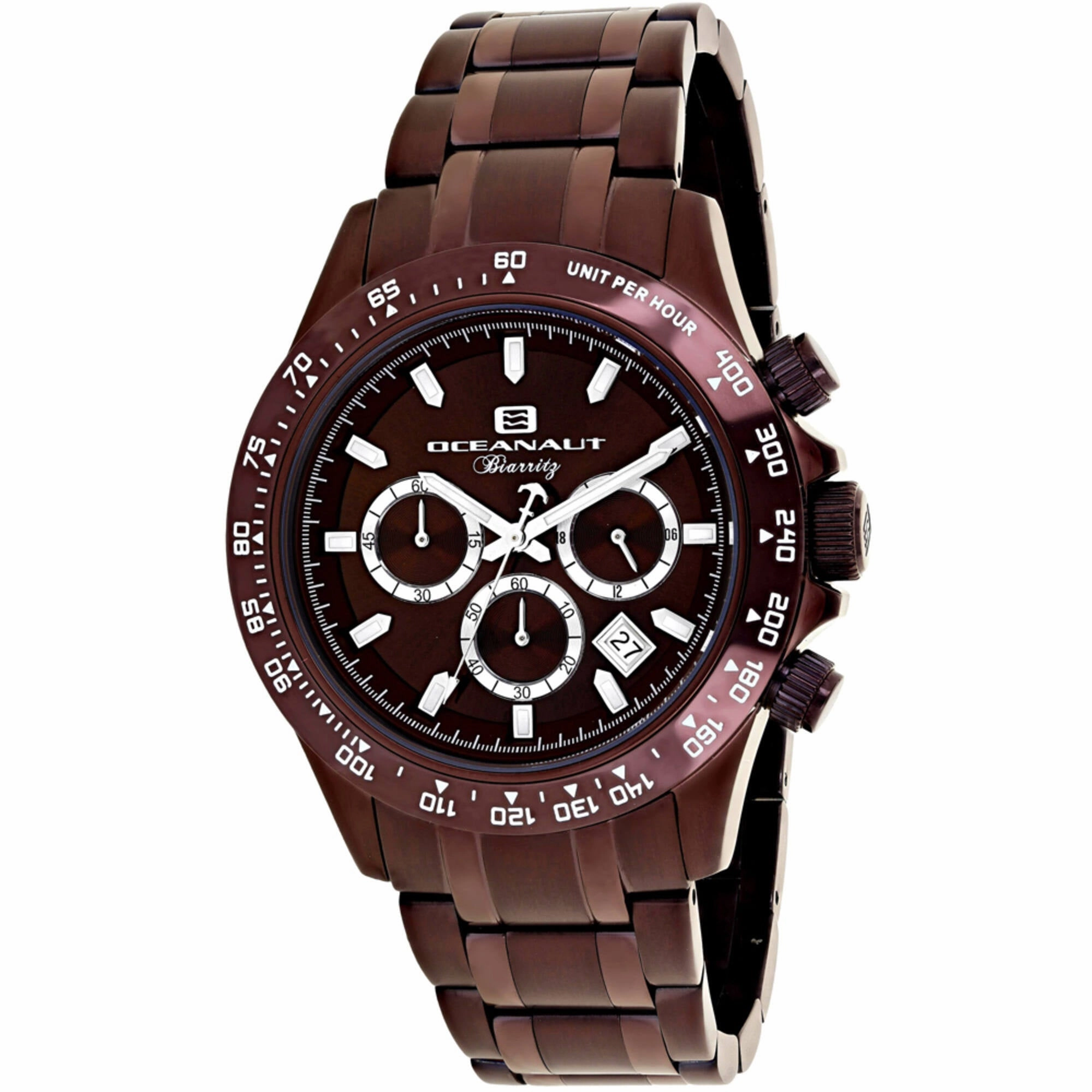 Oceanaut Men's Watch - Biarritz Brown Dial Plated Stainless Steel Bracelet | OC6116