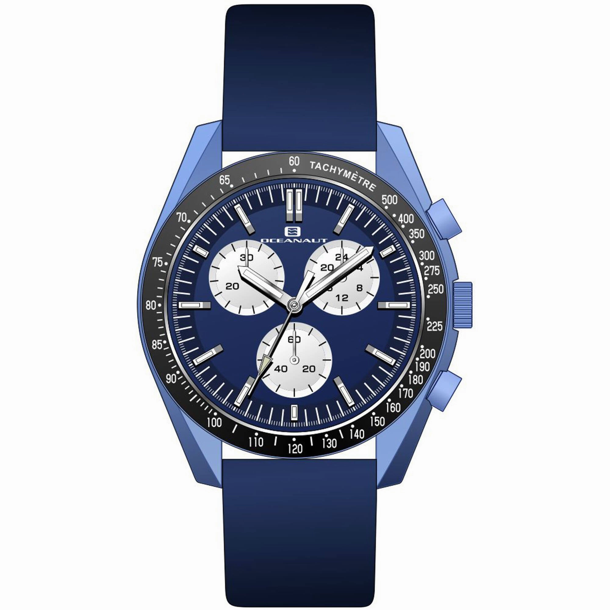 Oceanaut Men's Watch - Orbit Quartz Blue Stainless Steel Case Leather Strap | OC7584