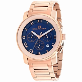 Oceanaut Men's Watch - Riviera Blue Dial Plated Stainless Steel Bracelet | OC0335