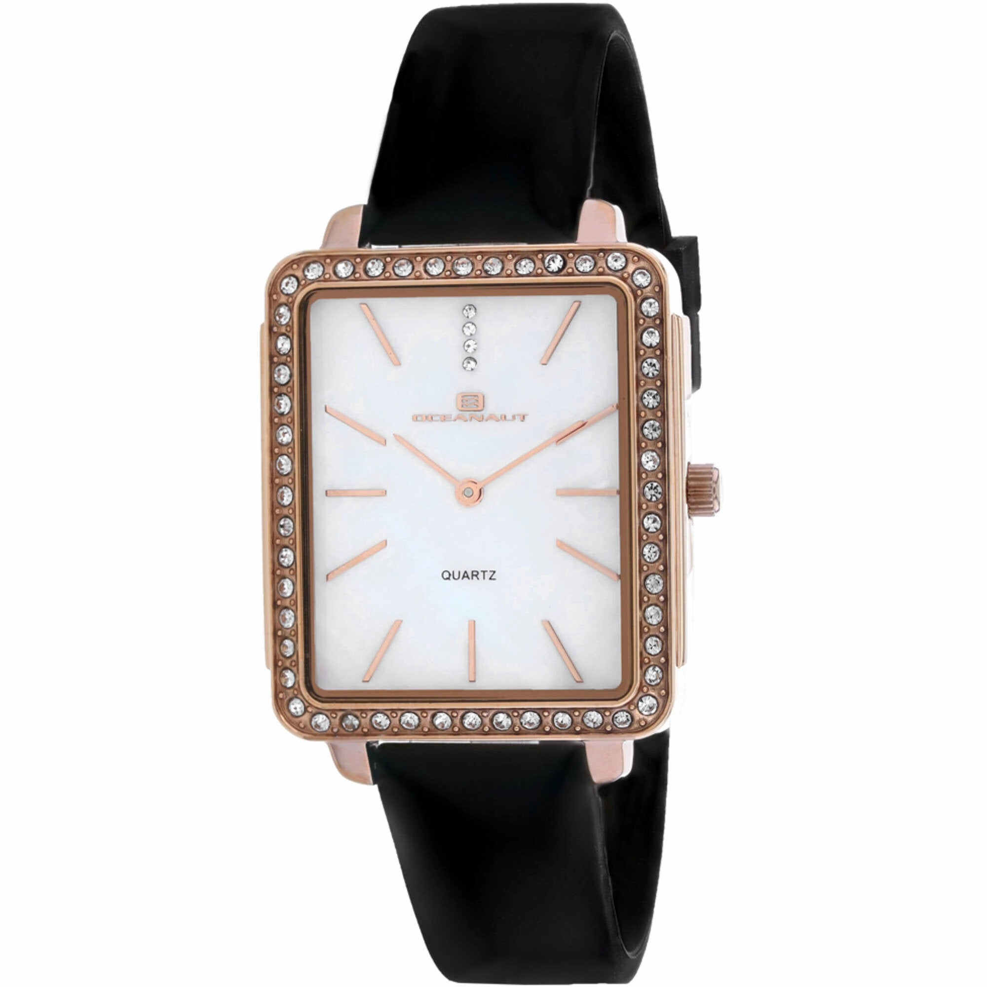Oceanaut Women's Watch - Adorn Rose Gold Case White Dial Rubber Strap | OC0274