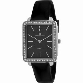 Oceanaut Women's Watch - Adorn Silver Tone Case Black Dial Rubber Strap | OC0271