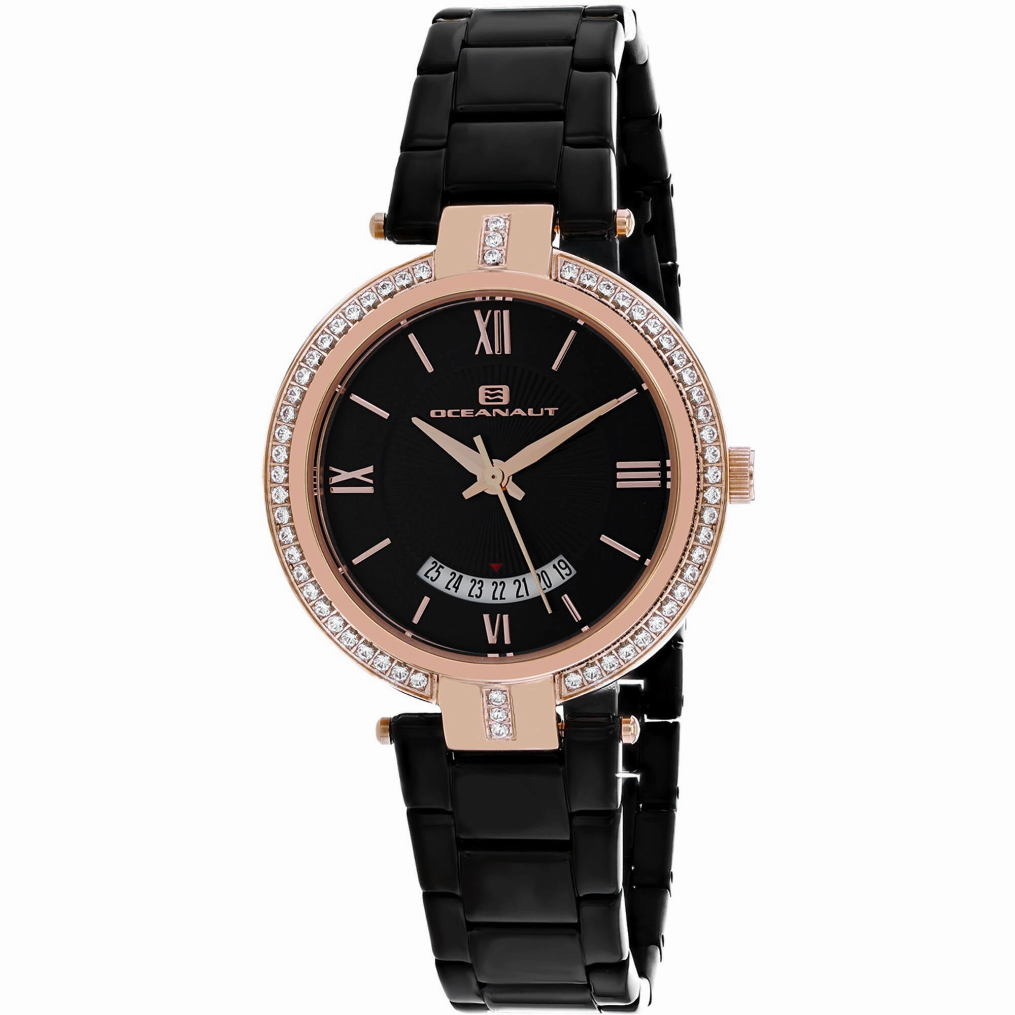 Oceanaut Women's Watch - Amaya Black Dial Plated Stainless Steel Bracelet | OC0293