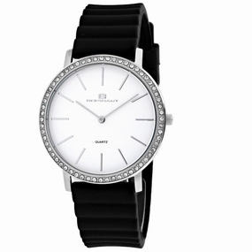 Oceanaut Women's Watch - Ripple Quartz White Dial Black Rubber Strap | OC0260