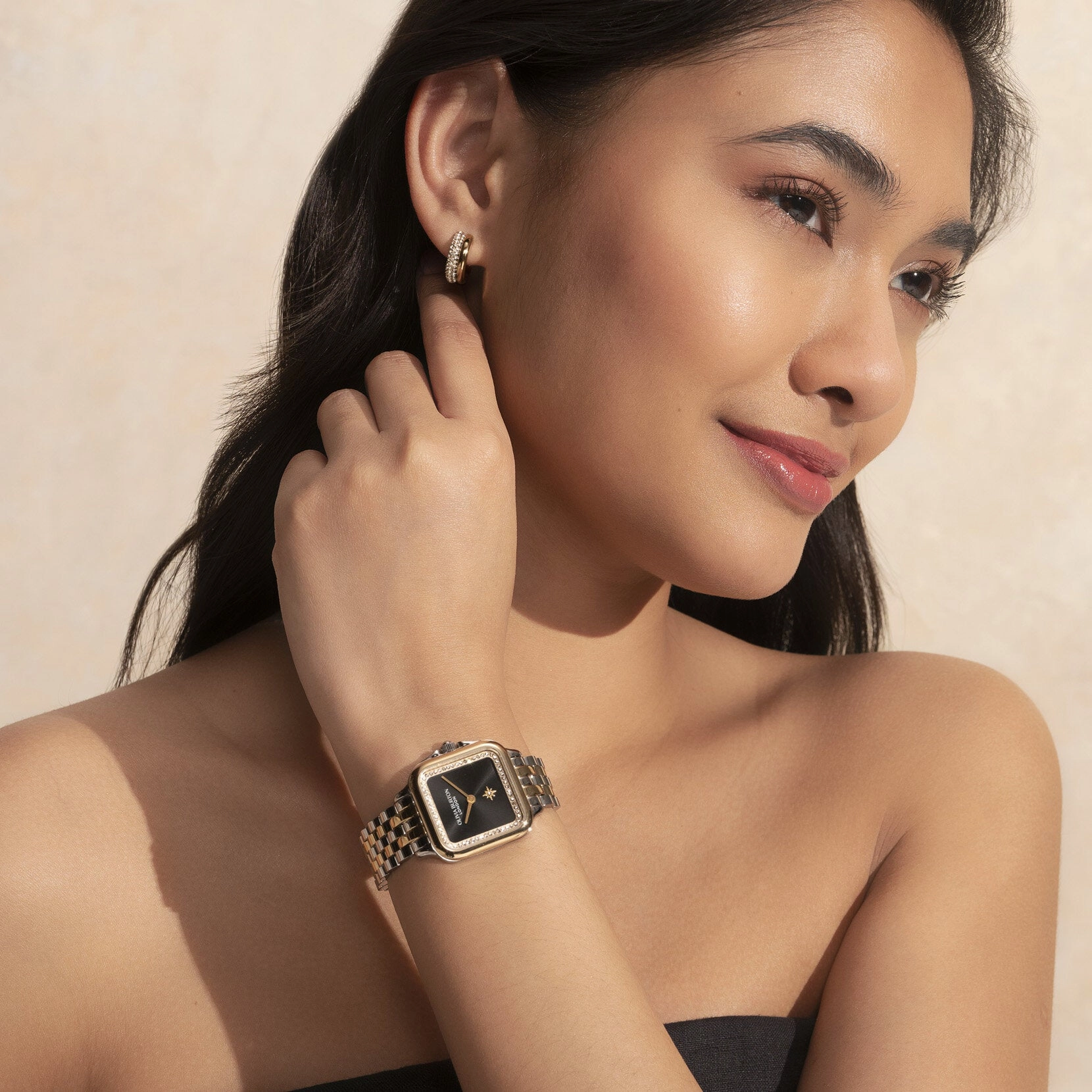 Olivia Burton Grosvenor Black and Two Tone Ladies Watch 24000124