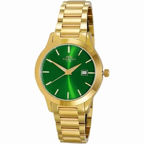 Oniss Women's Watch - Royal Green Dial Plated Stainless Steel Bracelet | ON4441-LGGN