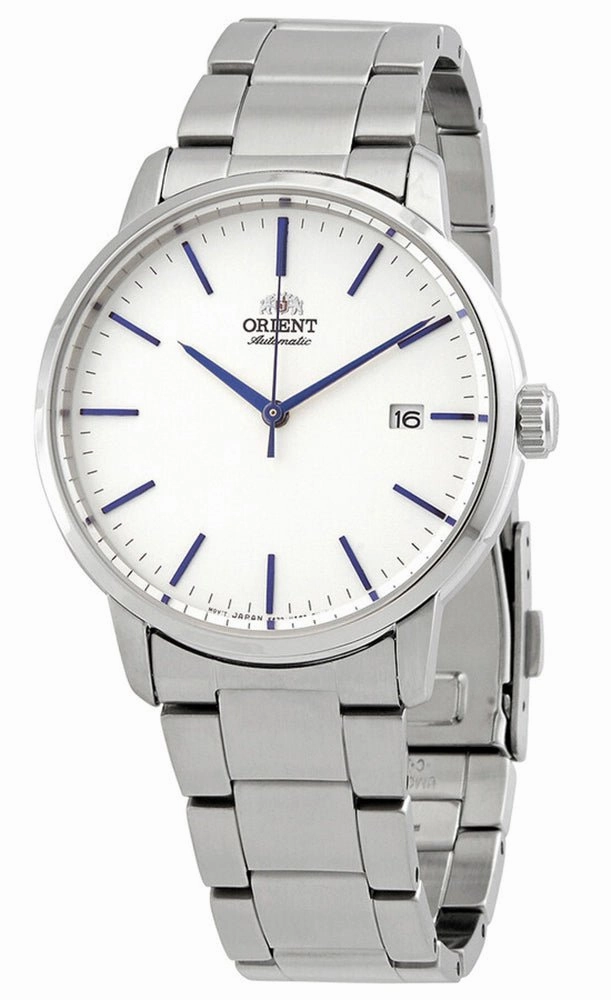 Orient Contemporary Automatic Stainless Steel White Dial Date Mens Watch RA-AC0E02S10B