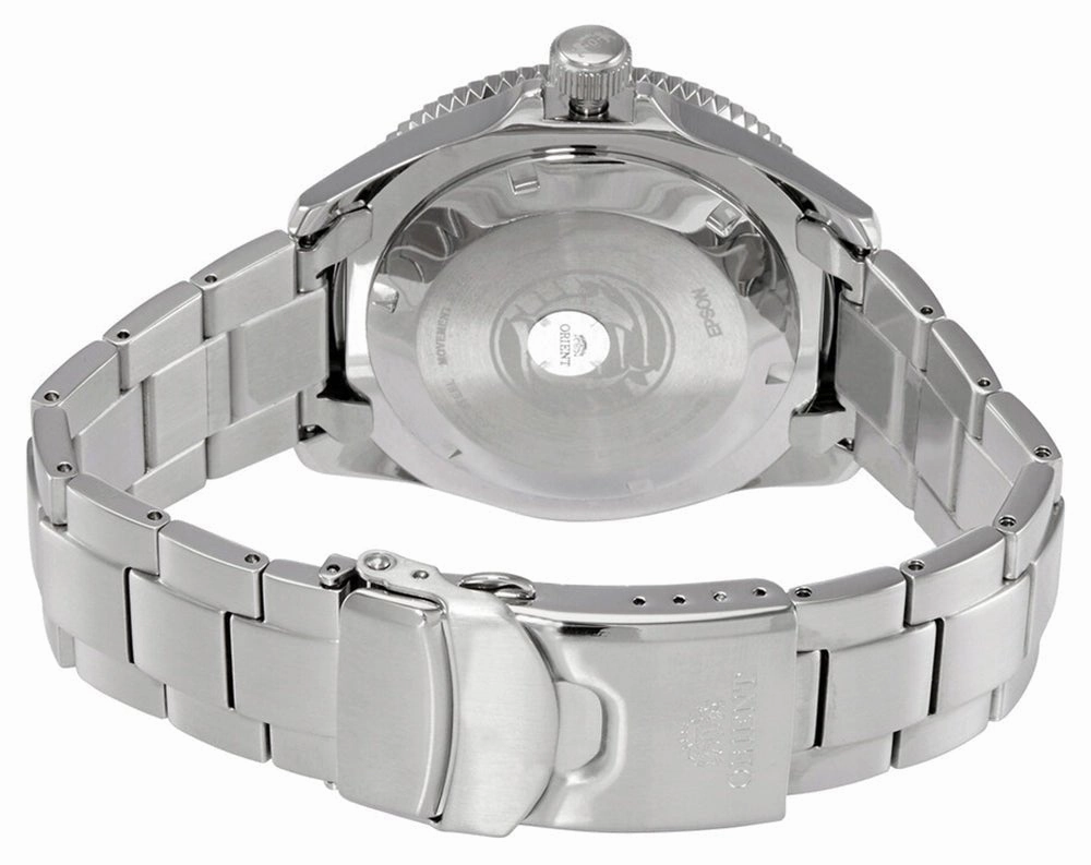 Orient Kanno Automatic Stainless Steel Blue Dial Day-Date Divers Mens Watch RA-AA0009L19A