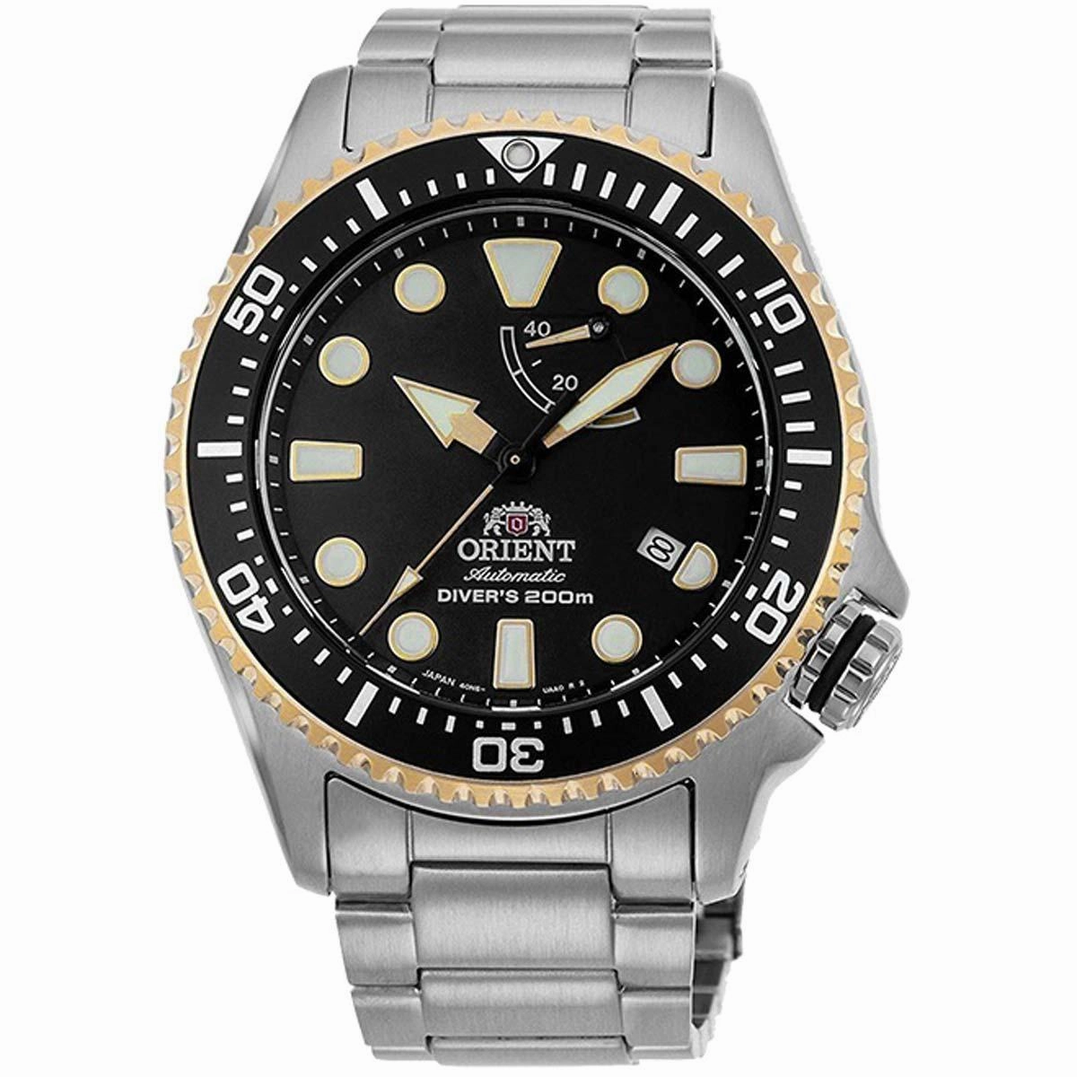 Orient Men's Automatic Watch - Neptune Power Reserve Black Dial Dive | RA-EL0003B00A
