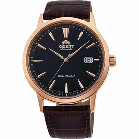 Orient Men's Automatic Watch - Symphony III Black Dial Brown Strap | RA-AC0F03B10A