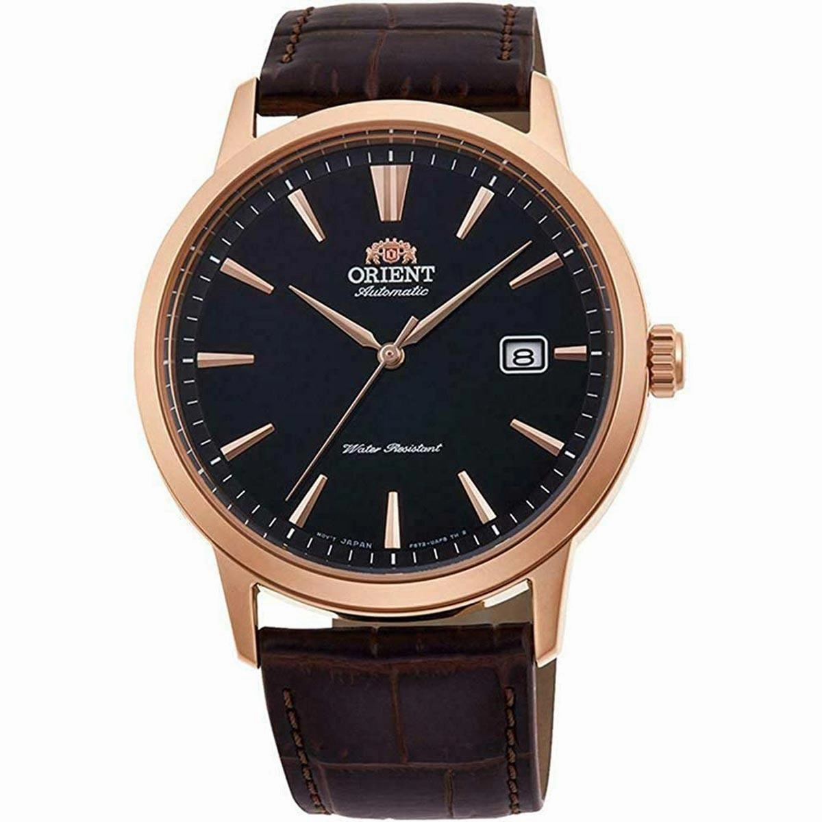 Orient Men's Automatic Watch - Symphony III Black Dial Brown Strap | RA-AC0F03B10A