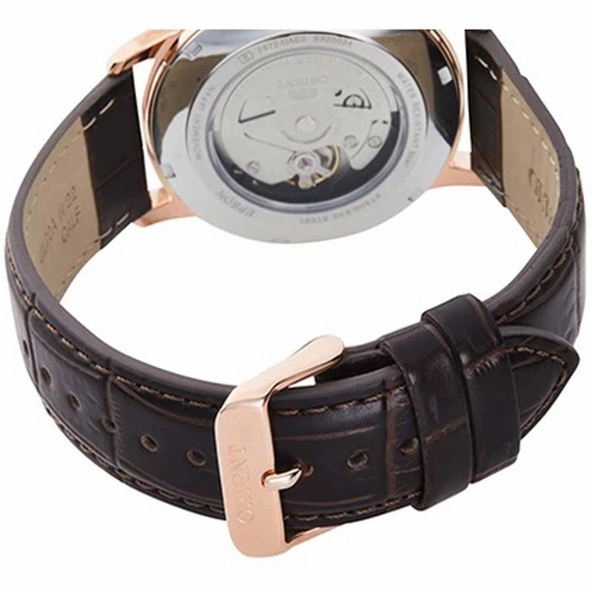 Orient Men's Automatic Watch - Symphony III Black Dial Brown Strap | RA-AC0F03B10A