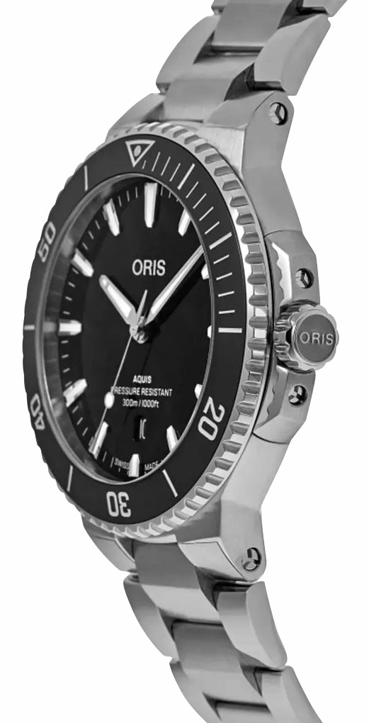 Oris Aquis Date Automatic Stainless Steel Black Dial Divers Mens Watch 733 7787 4154-07 8 22 04PEB