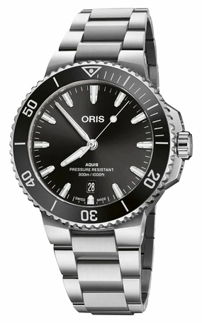 Oris Aquis Date Automatic Stainless Steel Black Dial Divers Mens Watch 733 7787 4154-07 8 22 04PEB