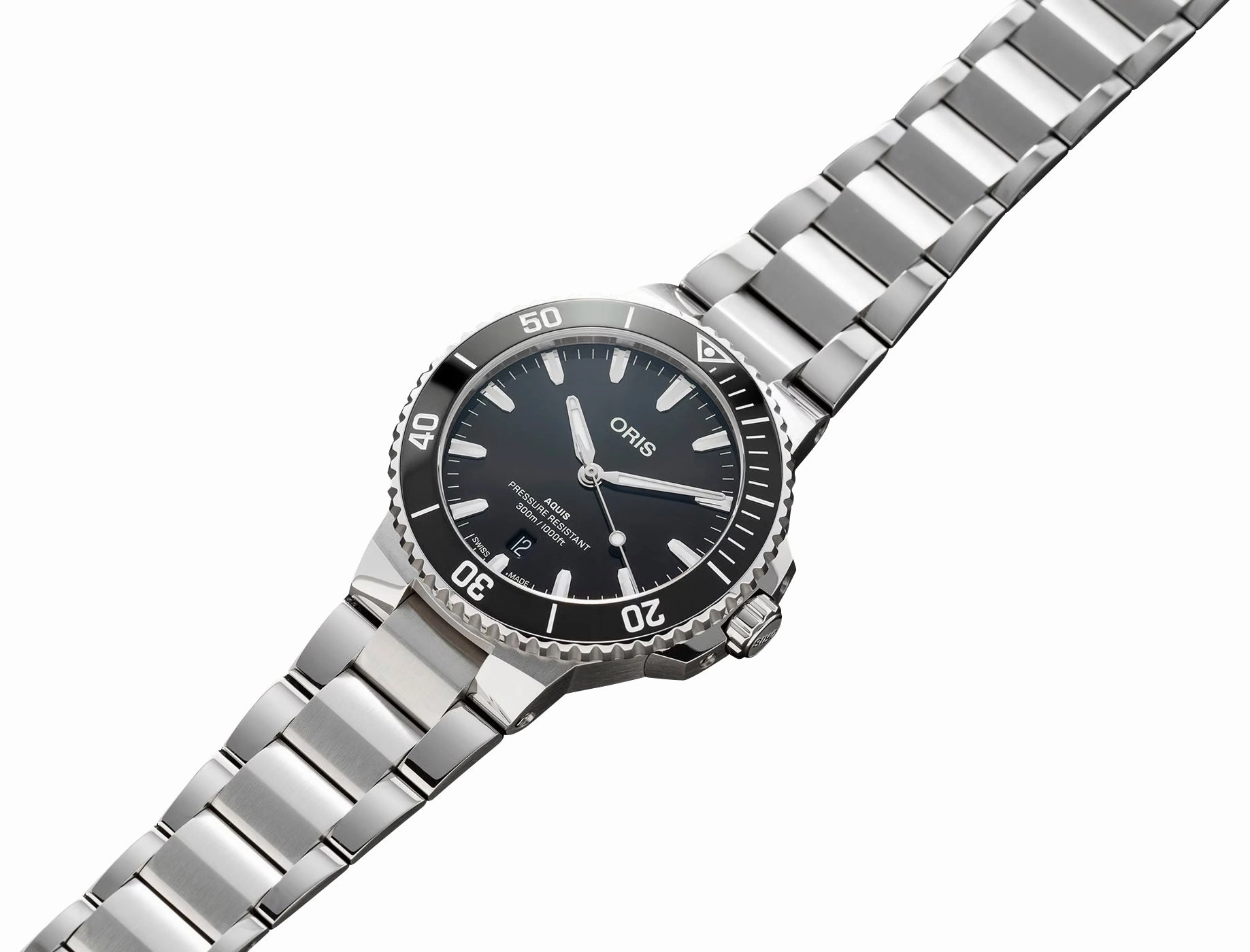 Oris Aquis Date Automatic Stainless Steel Black Dial Divers Mens Watch 733 7787 4154-07 8 22 04PEB