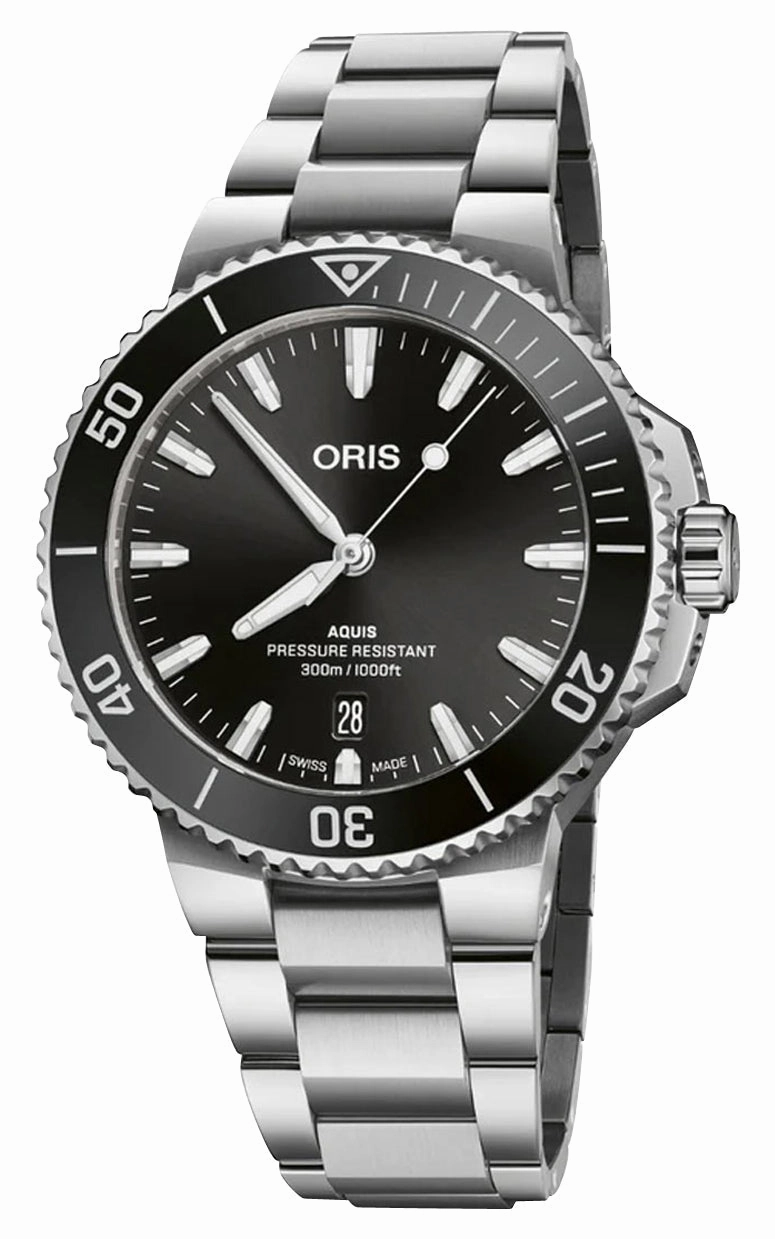 Oris Aquis Date Automatic Stainless Steel Black Dial Divers Mens Watch 733 7787 4154-07 8 22 04PEB