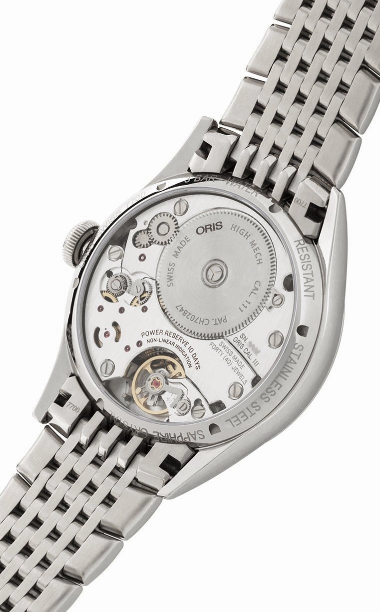 Oris Artelier Calibre 111 Manual Wind Stainless Steel Gray Dial Date Power Reserve Mens Watch 111 7700 4063-Set 8 23 79
