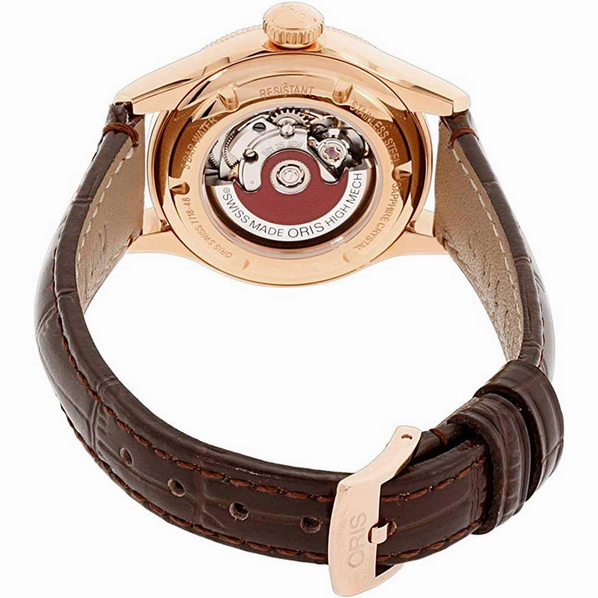 Oris Women's Automatic Watch - Classic Date Brown Leather Strap | 01 561 7718 4871LS