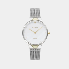 Pergament Women Quartz White Dial Analog Stainless Steel Watch V302LXCWMC