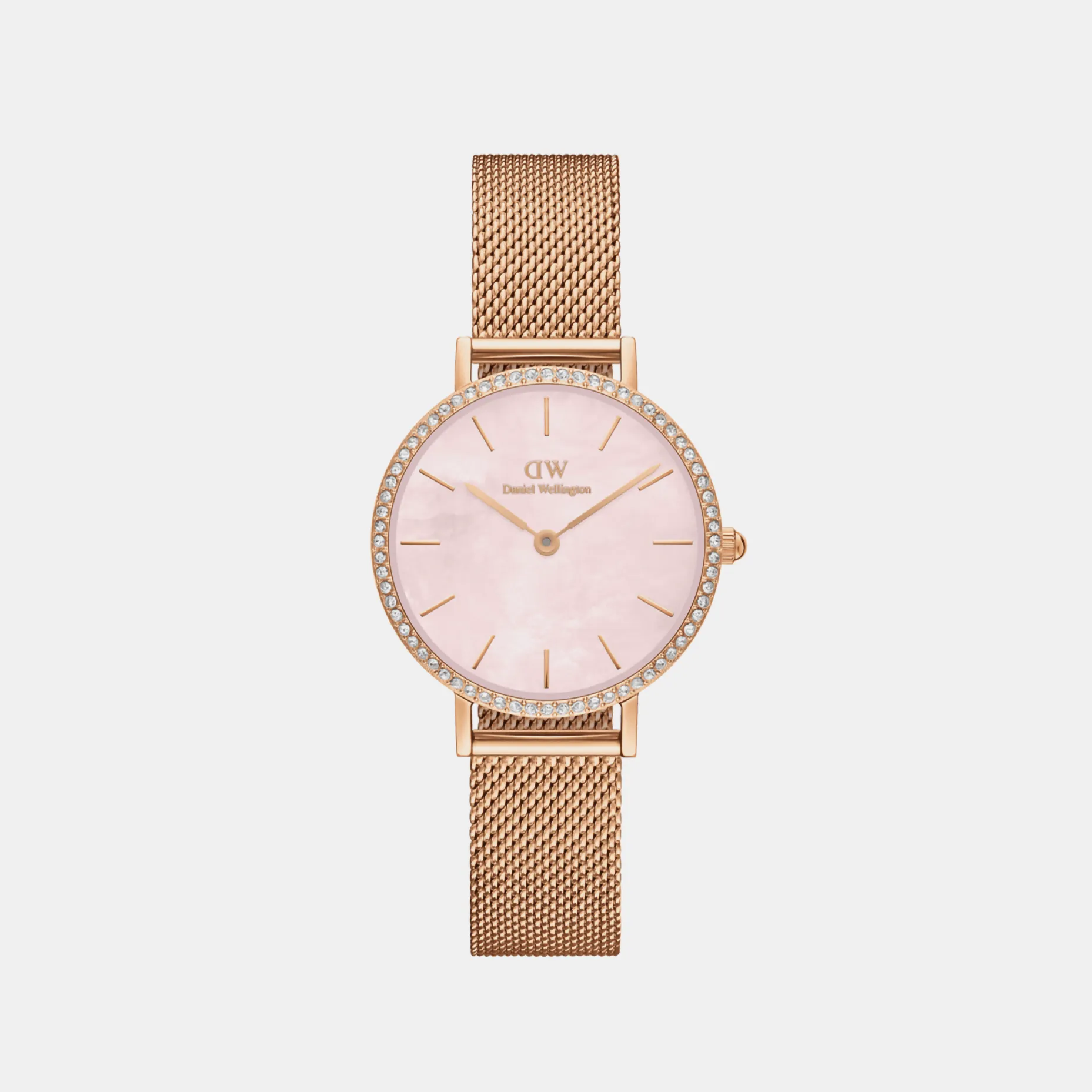Petite Women's Mother Of Pearl Analog Stainless Steel Watch DW00100663K