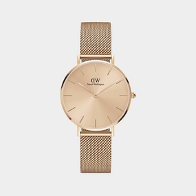Petite Women's Rose Gold Analog Stainless Steel Watch DW00100471