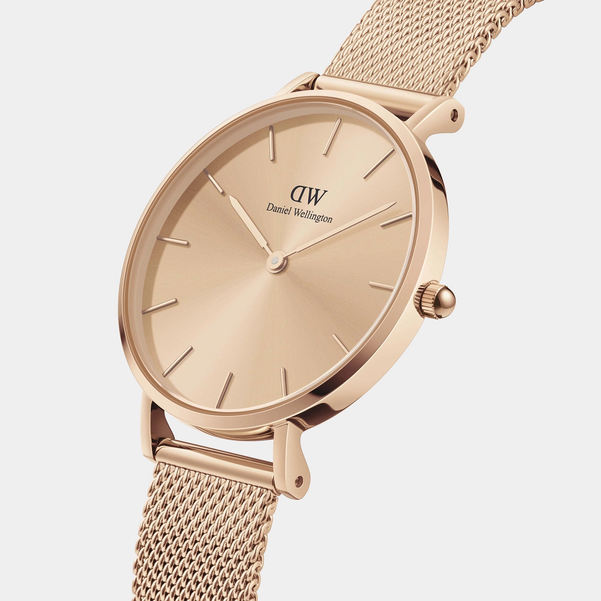 Petite Women's Rose Gold Analog Stainless Steel Watch DW00100471