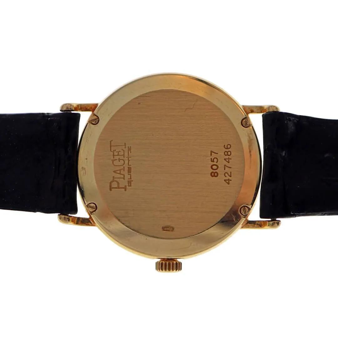 Piaget Ref. 8057 18k Gold Diamond Bezel, 1980's Ladies Vintage Watch