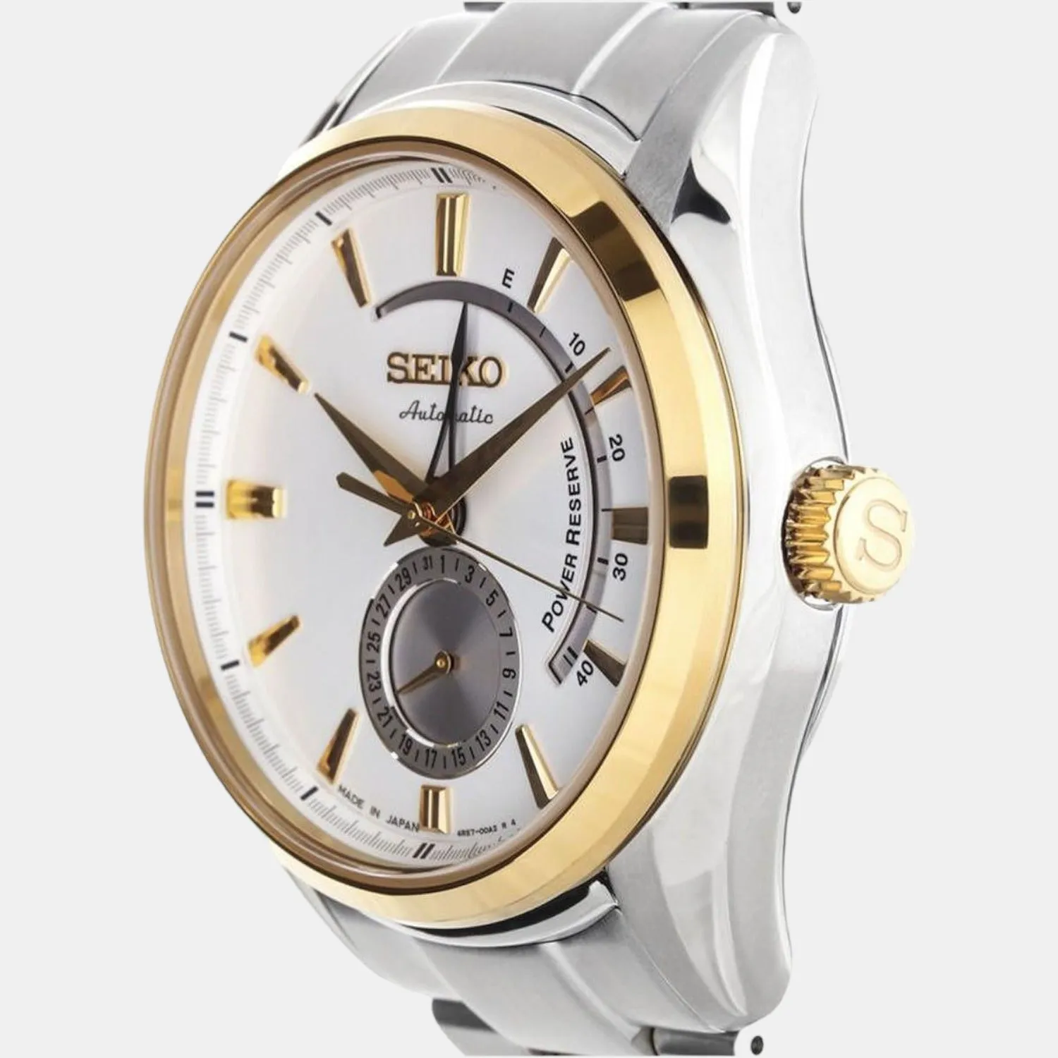 Presage Men Automatic White Dial Analog Stainless Steel Watch SSA306J1