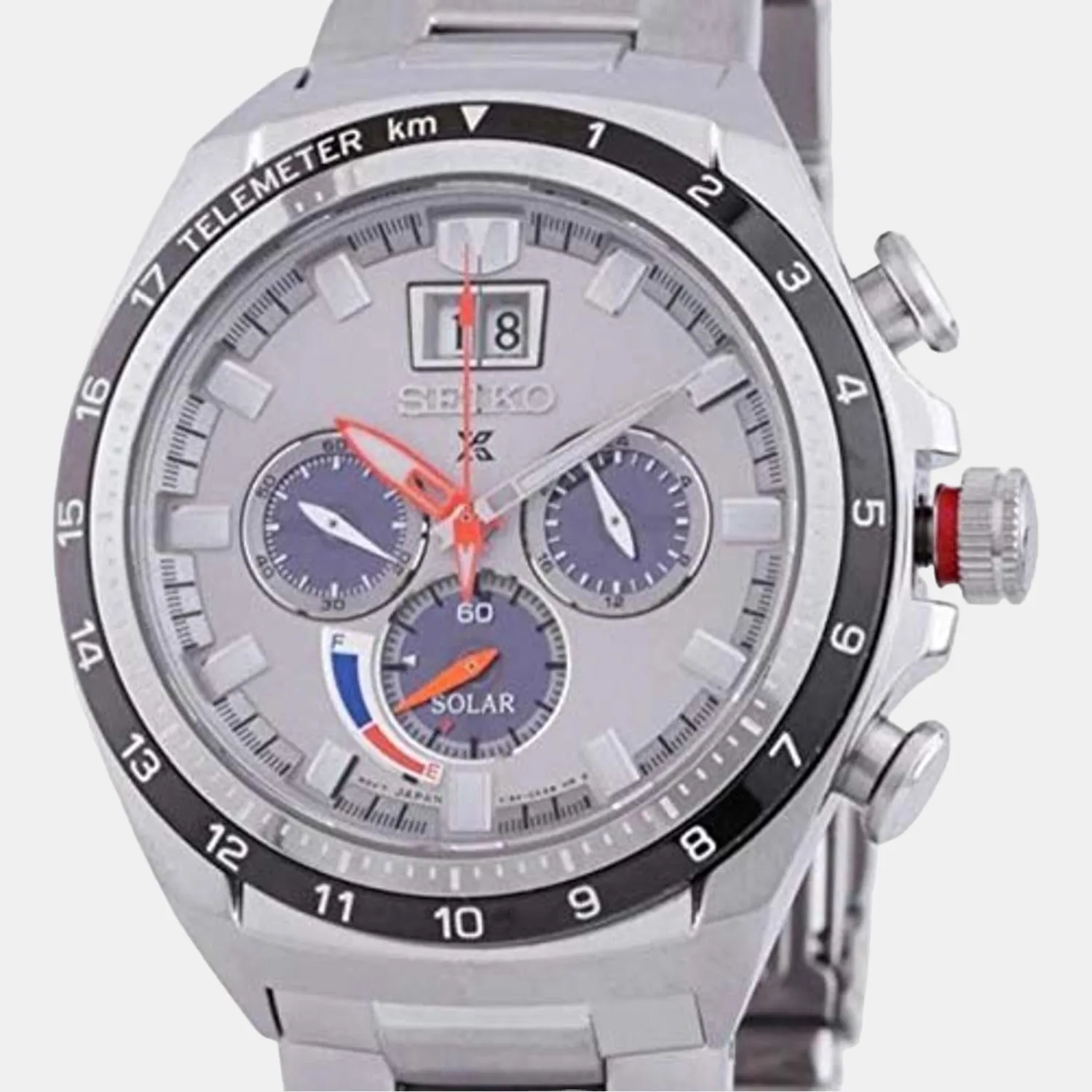 Prospex Men Solar Silver Dial Chronograph Stainless Steel Watch SSC599P1