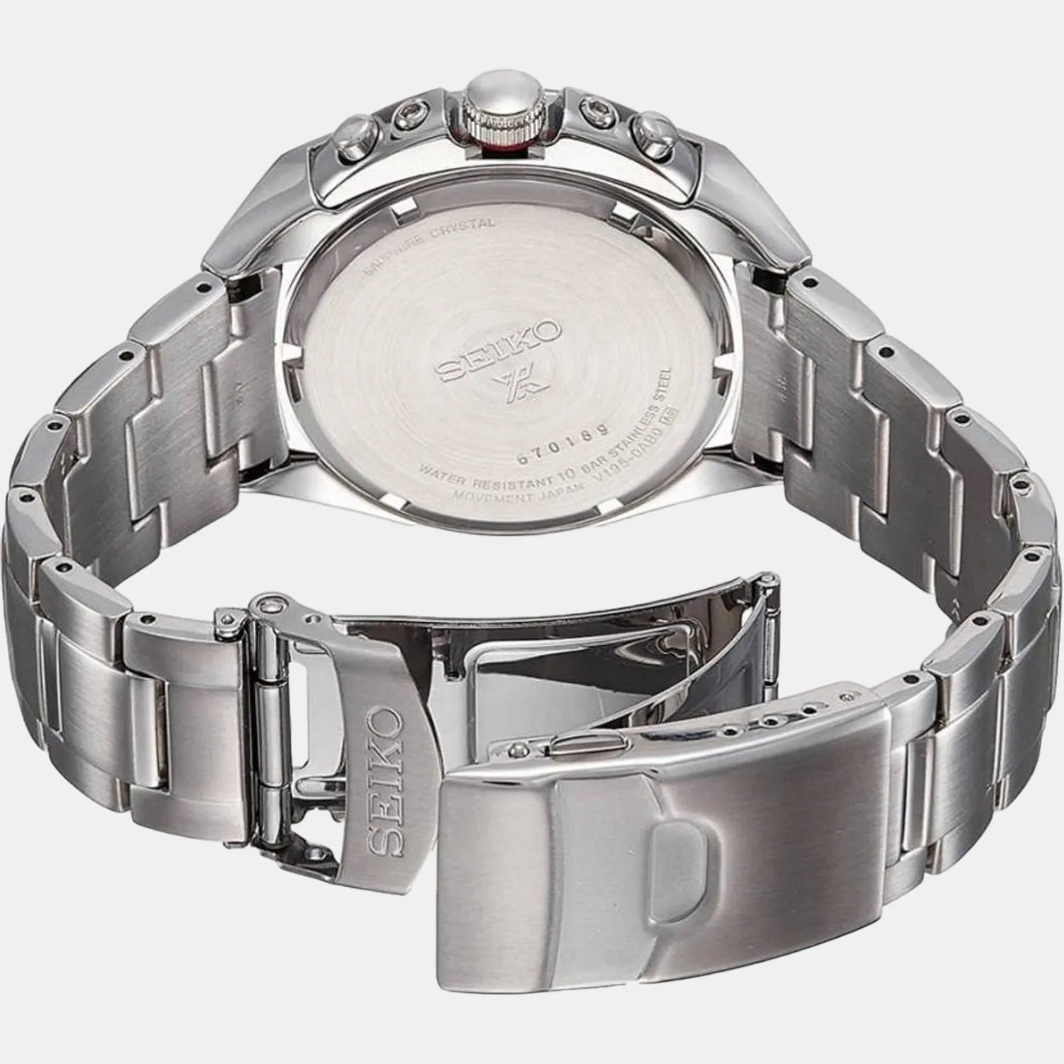 Prospex Men Solar White Dial Chronograph Stainless Steel Watch SSC485P1