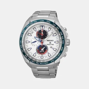 Prospex Men Solar White Dial Chronograph Stainless Steel Watch SSC485P1