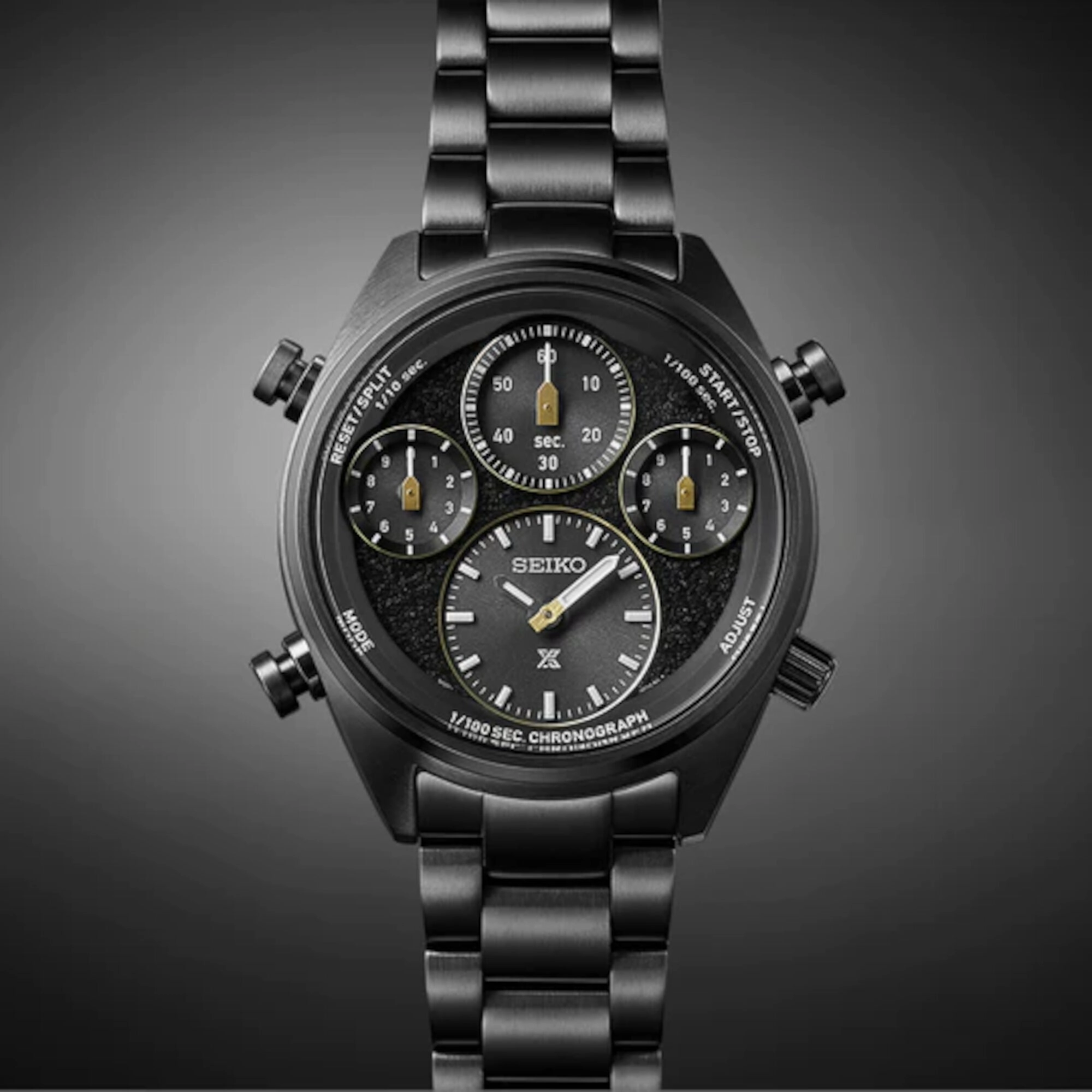 Prospex Men Solar Black Dial Chronograph Stainless steel Watch SFJ007P1