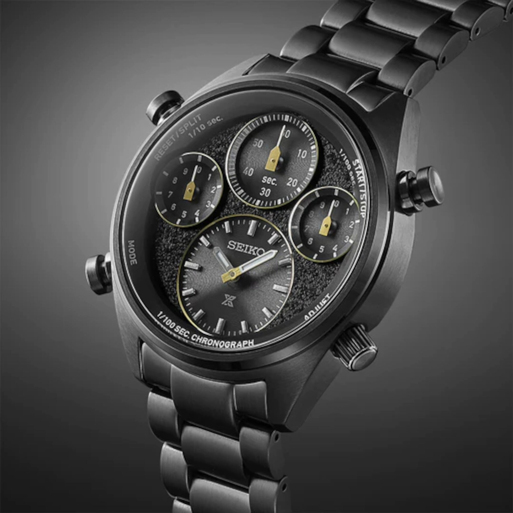 Prospex Men Solar Black Dial Chronograph Stainless steel Watch SFJ007P1