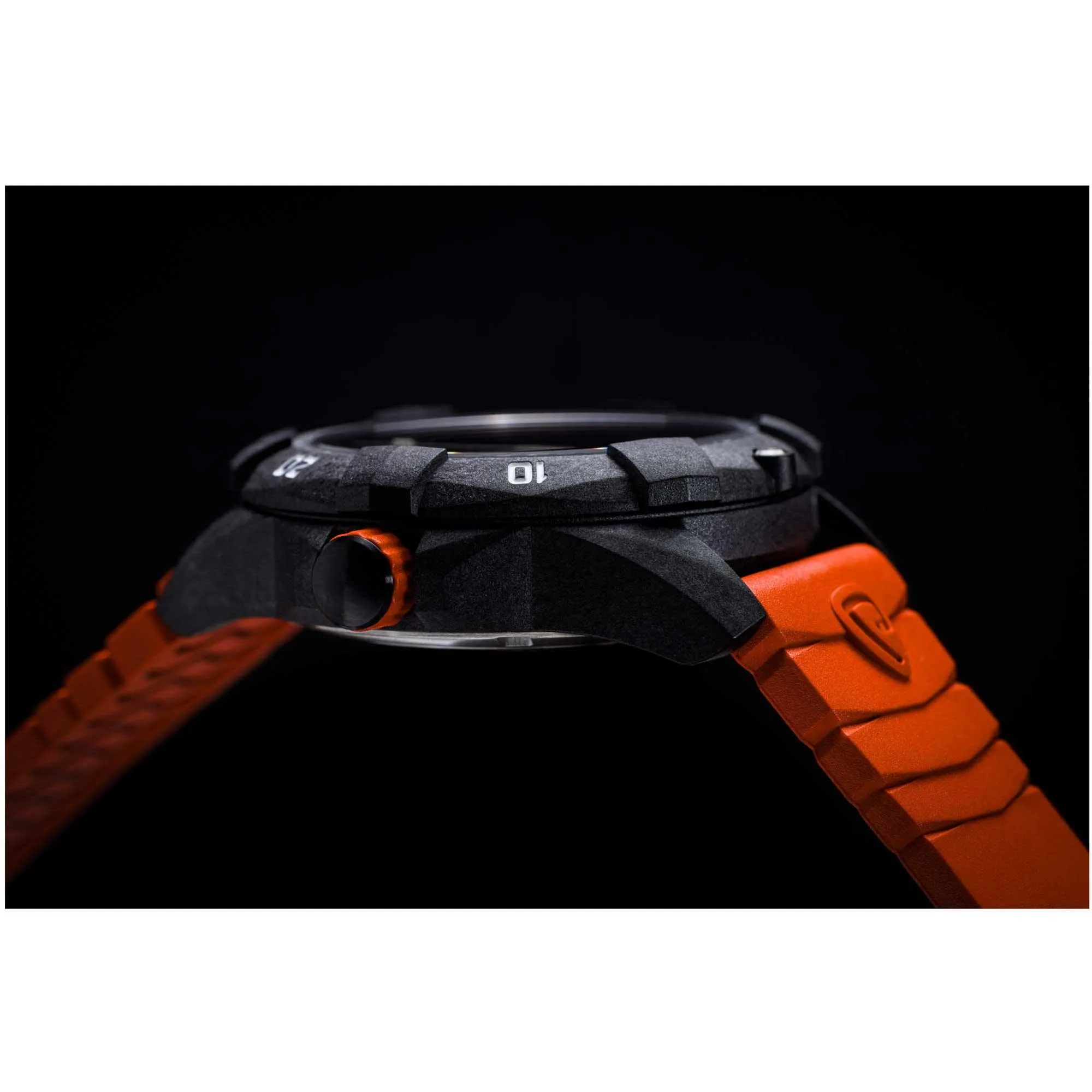 Protek Unisex Quartz Watch - Dive Series Rotating Bezel Orange Rubber Strap | 1004O