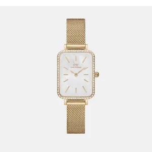 Quadro Women's Gold Analog Stainless Steel Watch DW00100668K