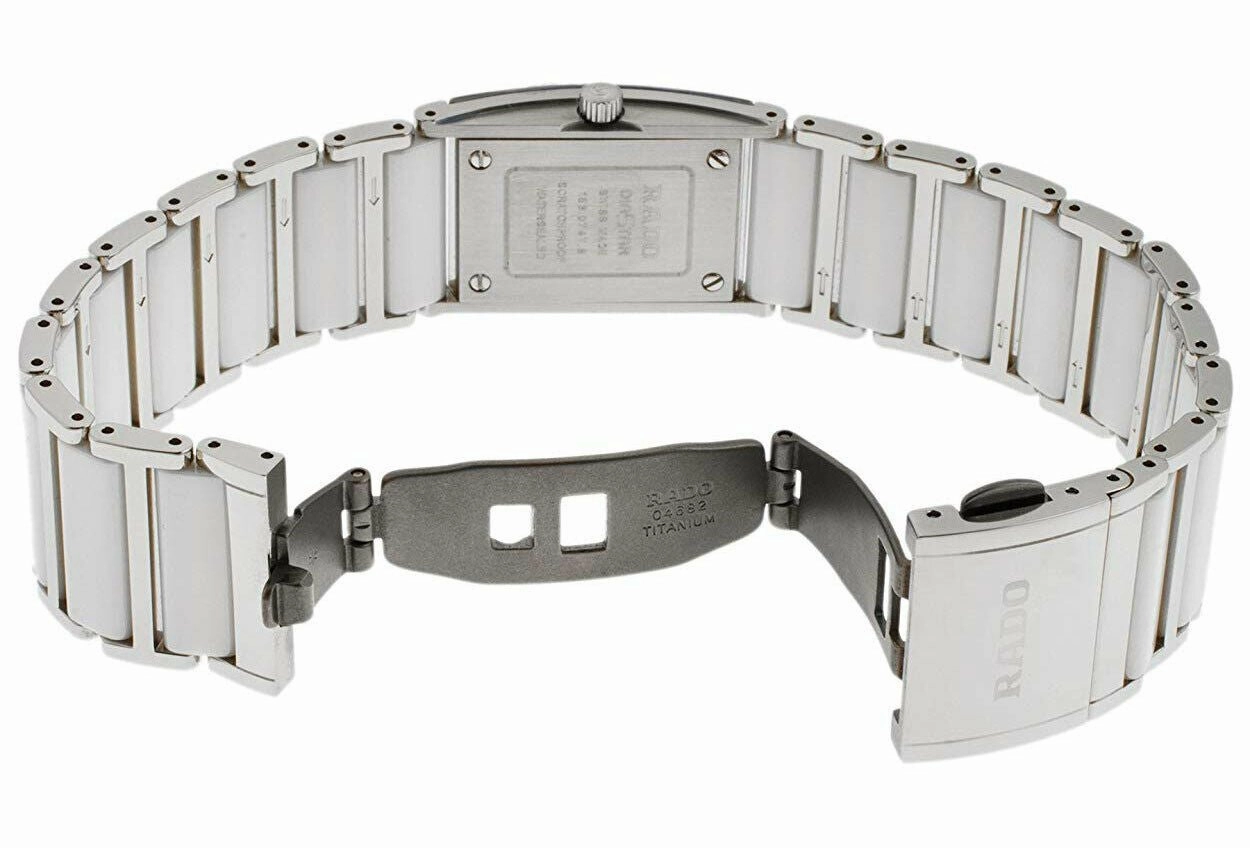 Rado Integral Jubile Stainless Steel and White Ceramic Quartz Mother of Pearl Dial Diamonds Womens Watch R20747901