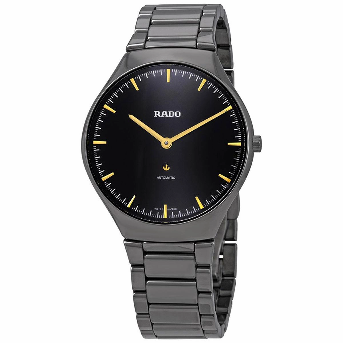 Rado Men's Automatic Watch - True Black Dial Gunmetal Ceramic Bracelet | R27972162
