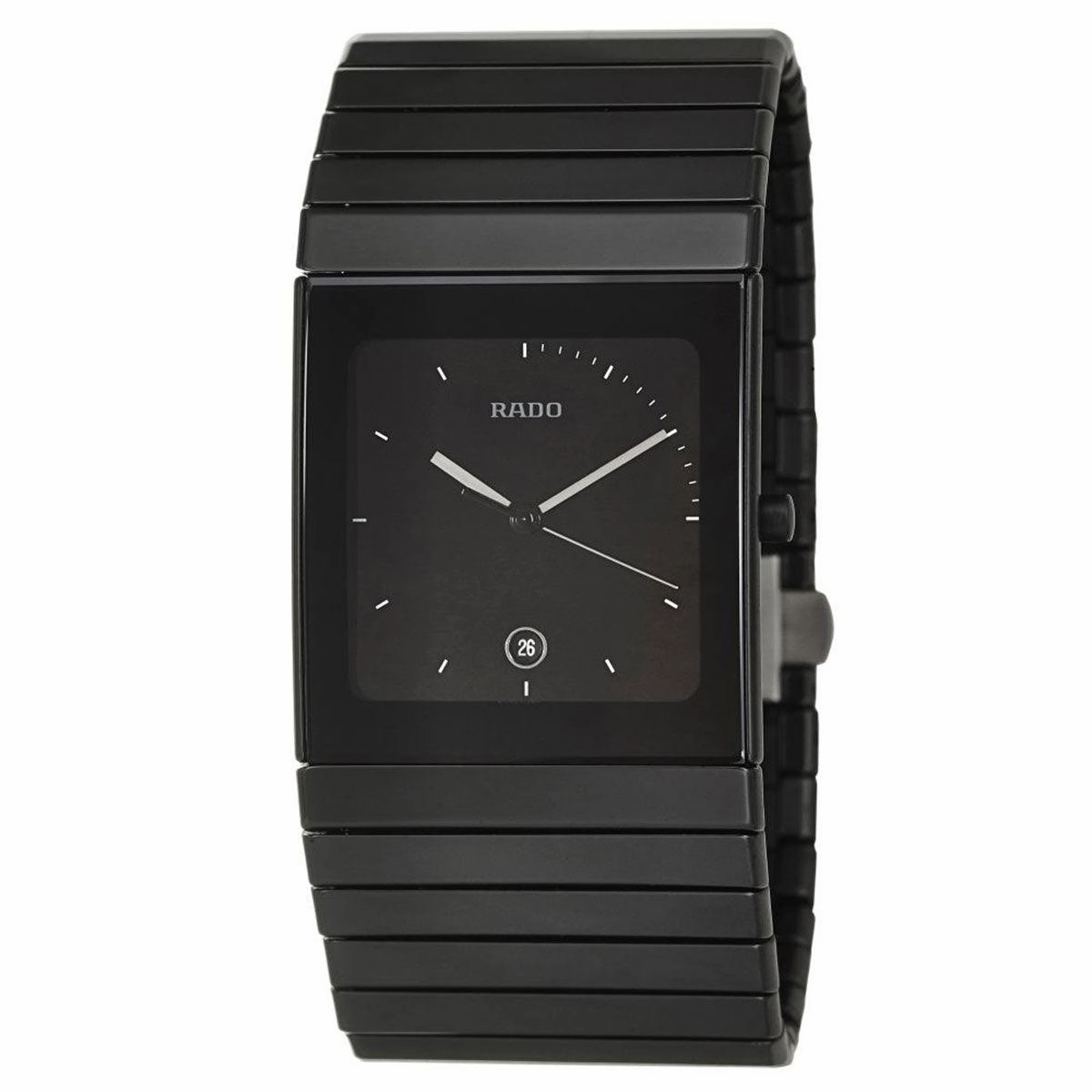 Rado Men's Quartz Watch - Ceramica Black Dial Bracelet | R21717152